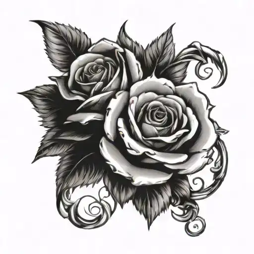 Old London Roses Intertwined