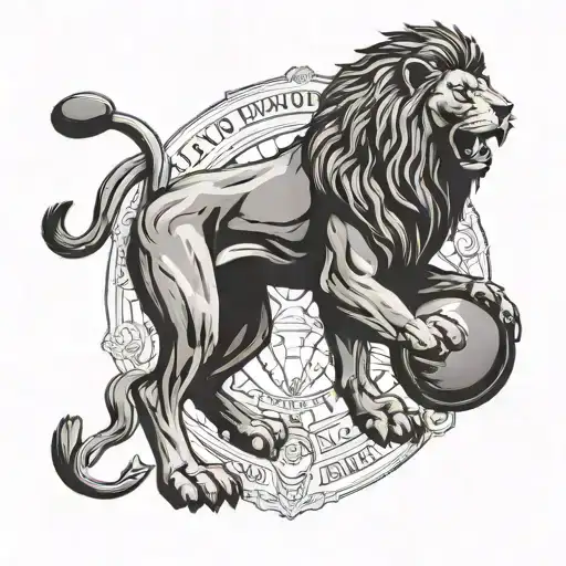 A Lion Mascot Of Everton Fc In A Boxing Ring