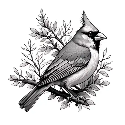 Cardinal In The Woods