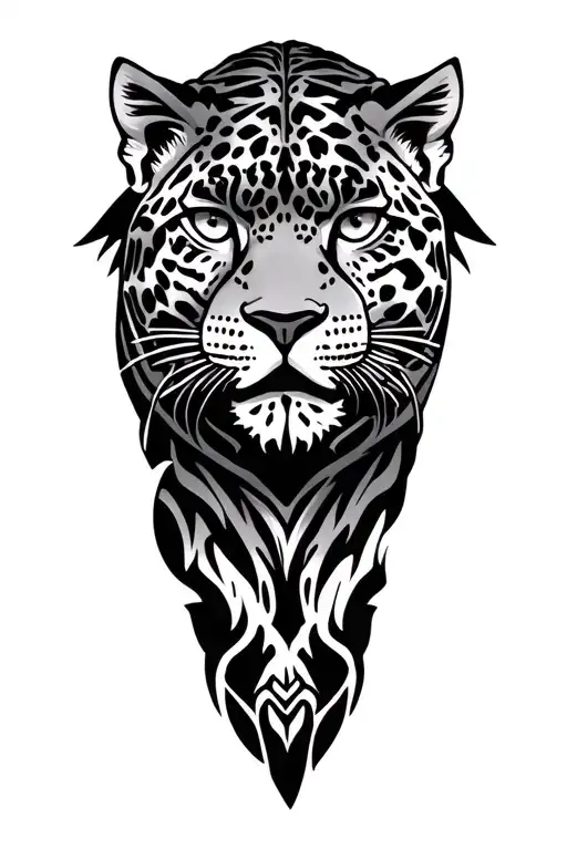 Colombia Map With Jaguar Warrior