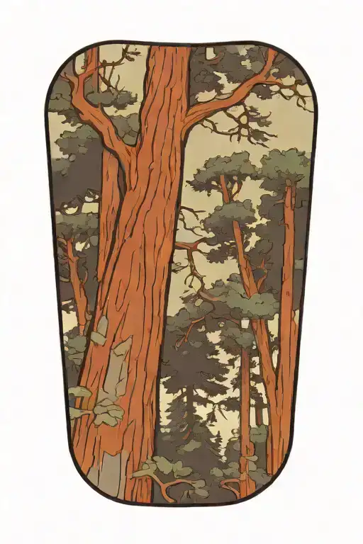 Dense Redwood Forest Looking Up From Ground