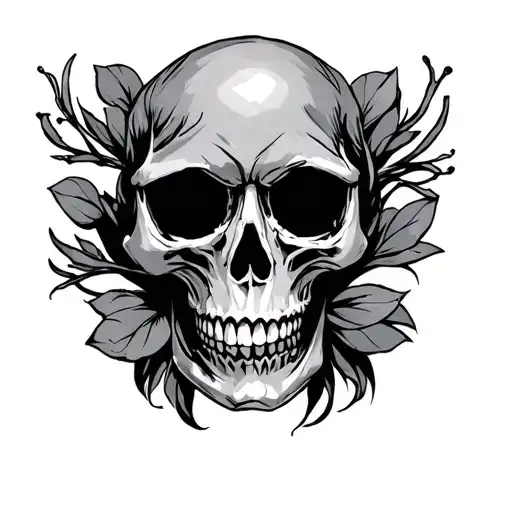 Japanese Manga Style Skull