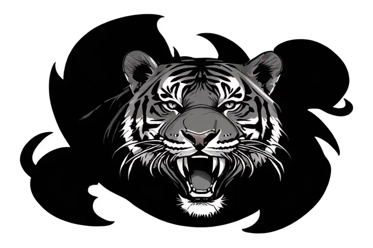 Tiger With A Crab In Its Mouth