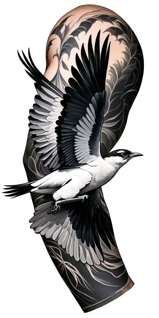 Birds Flying Up Arm Sleeve