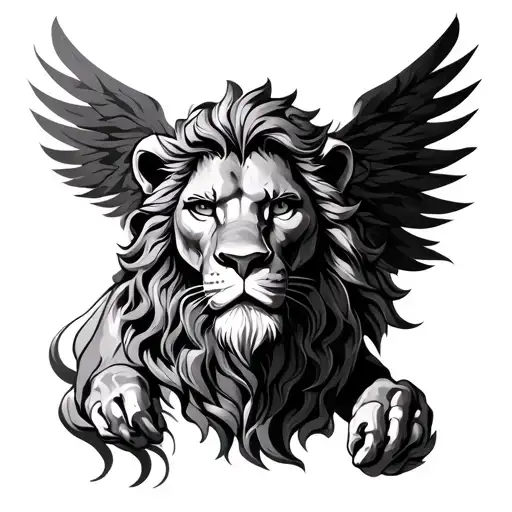 Greek Mythology Nemean Lion Tattoo Design