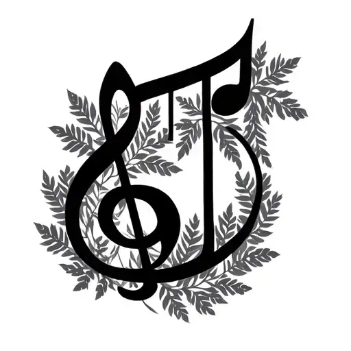 Forest Branches Forming Musical Notes