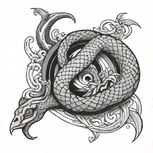 Lilith Snake Intertwined Pisces