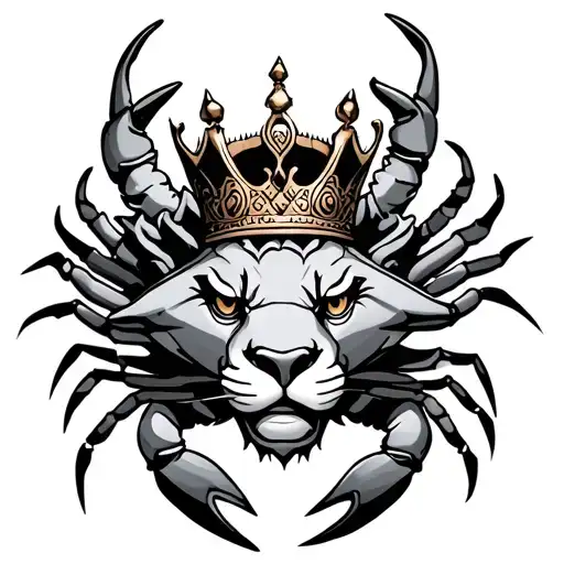 Crab Lion Wearing A Crown
