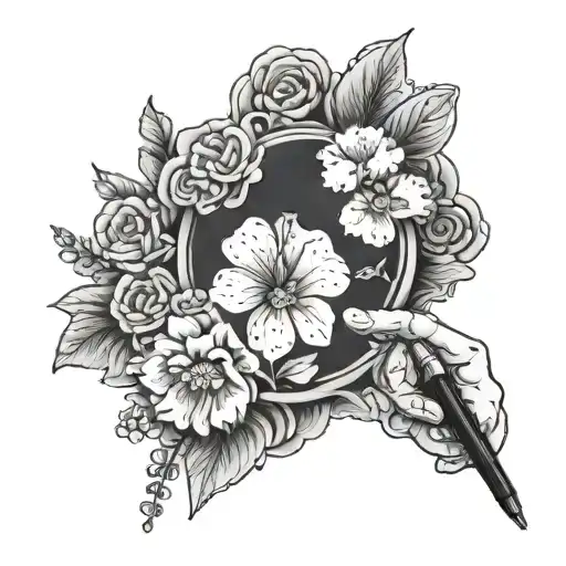 A Tiny Artist Painting A Rainbow Of Colors On A Miniature Canvas Surrounded By Blooming Flowers