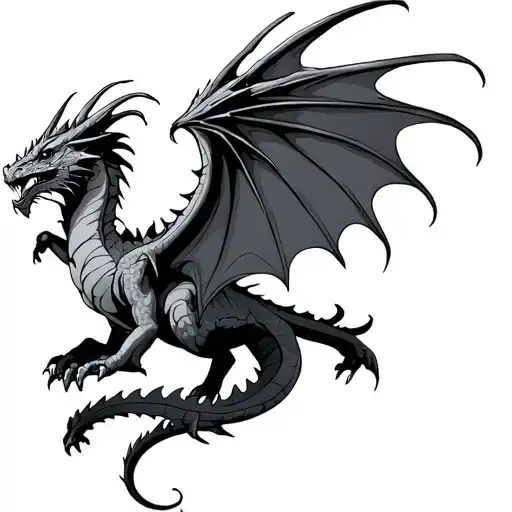 Winged Dragon Flying