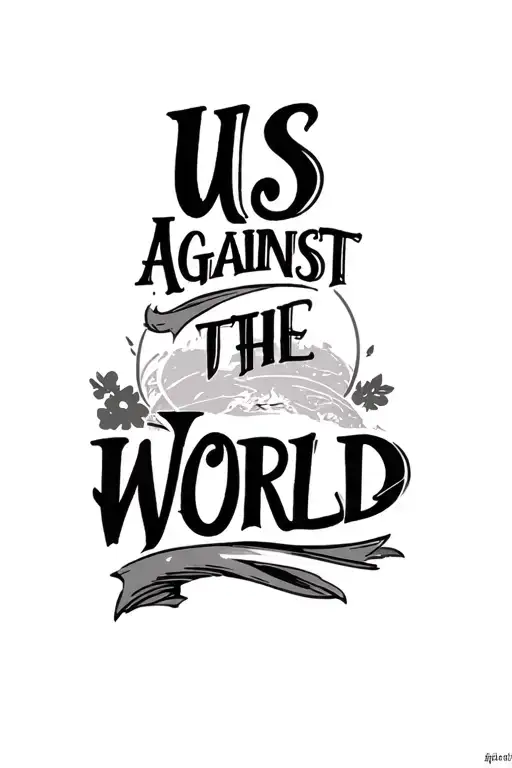 Us Against The World Quote Written