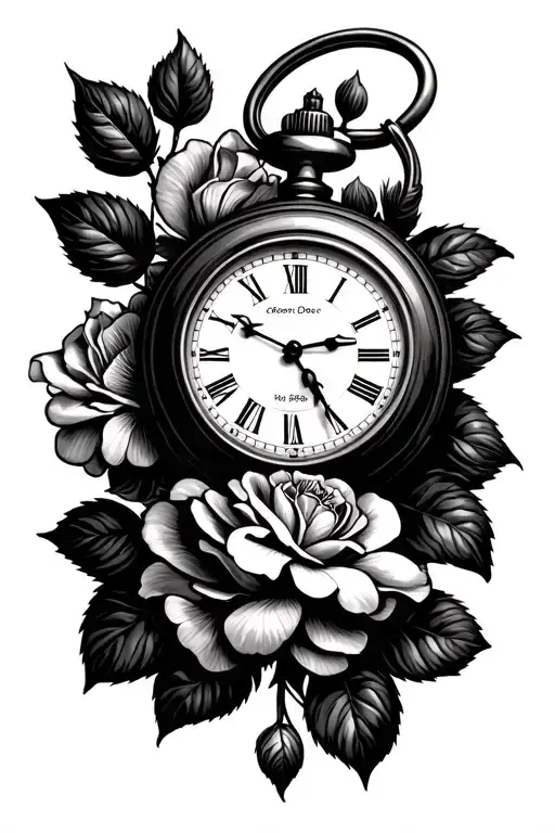 Pocket Watch Rose Gardenia