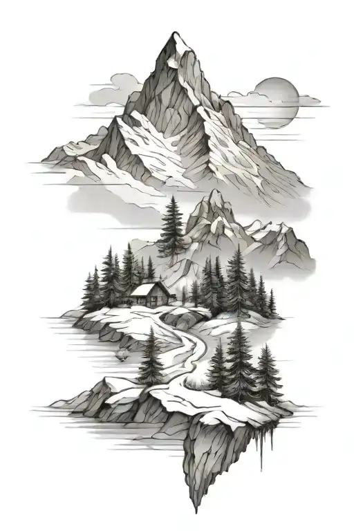 Mountain Winter Landscape