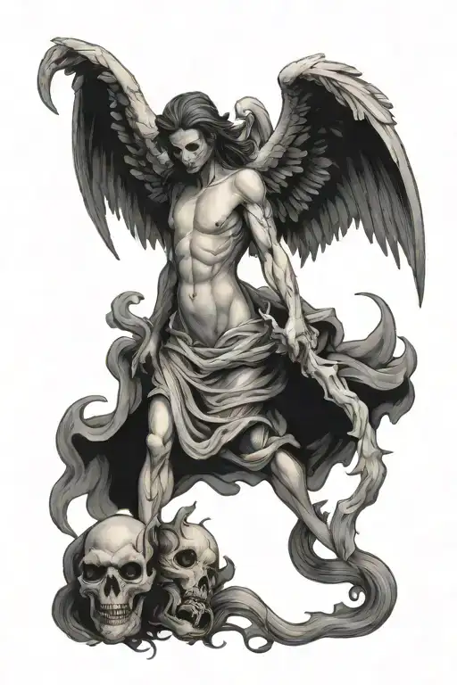 Creepy Angel Half Demon