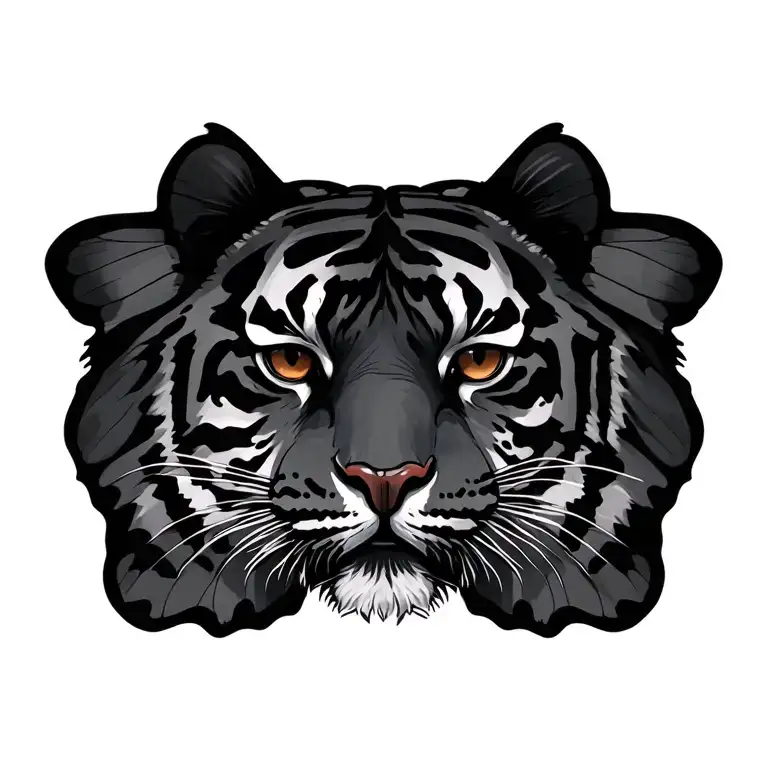 Butter Fly With Tiger Face