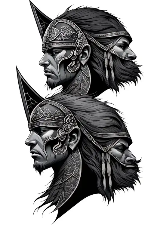 Faces Of Different Warriors