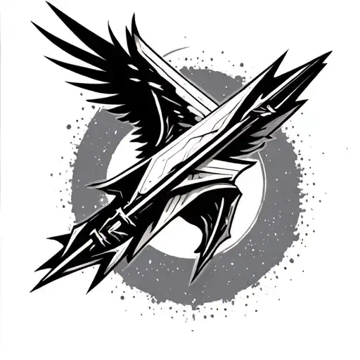 A Simplistic Tattoo Of An Apollo Arrow