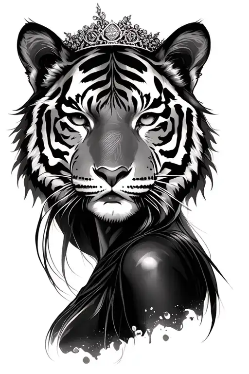 Lady With Tiger Headpiece