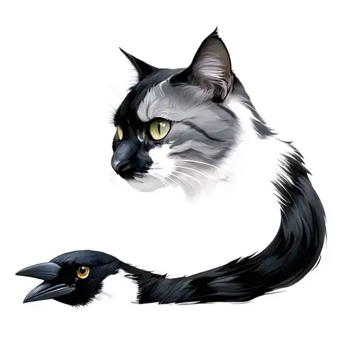 Cat And Crow
