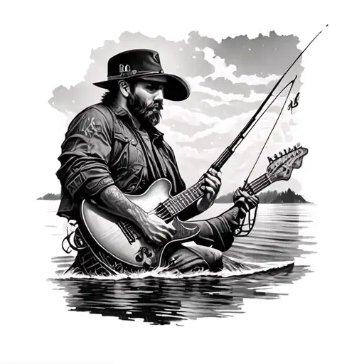 Sleeve Featuring References To Music Fishing Hunting And The State Of Maryland