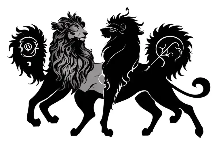 Aquarius And Leo Zodiac Arm