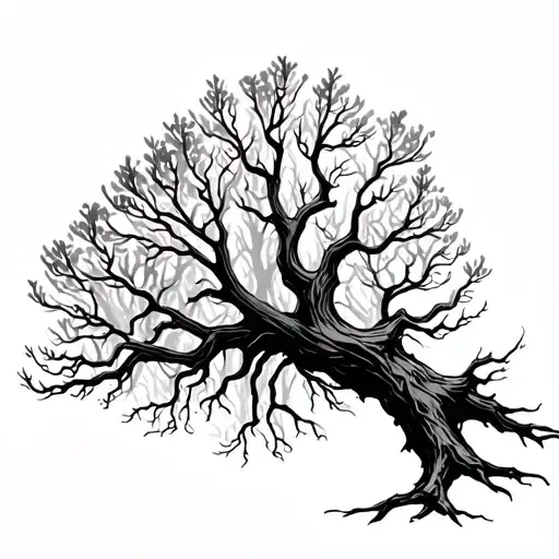 Black And White Dead Tree