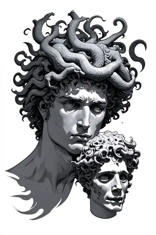 Perseus Holding Medusa Head