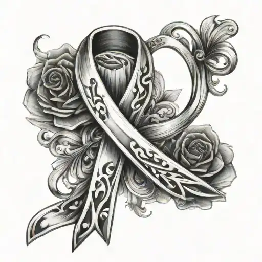 Husband Lung Cancer Ribbon Wrapped