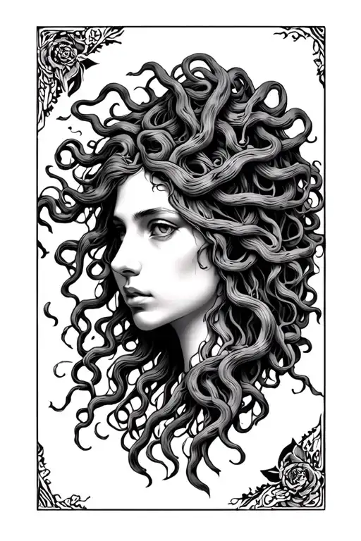 Gothic Medusa Tarot Card