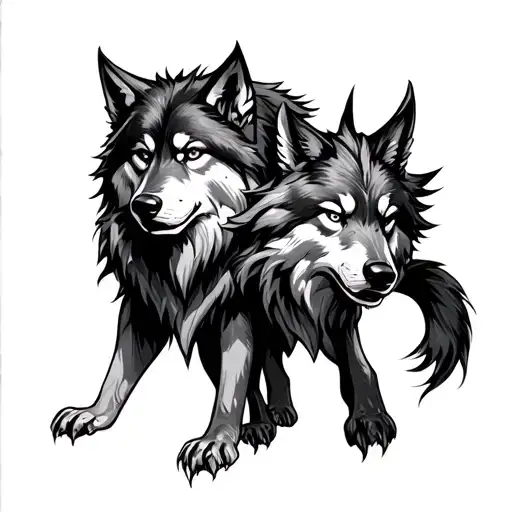 Fyr And Fenrir Viking Norse Wolf