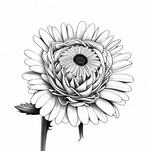 Bouquet With Daisy Rose Chrysanthemum Carnation