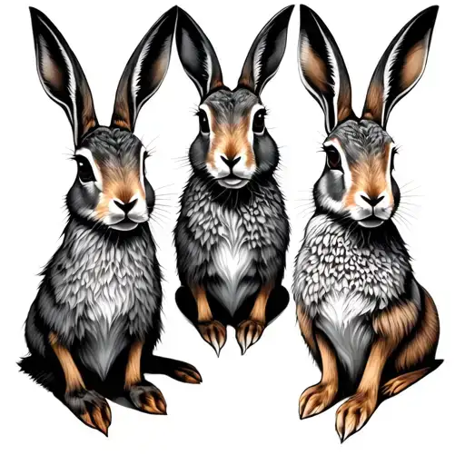 Three Hares Symbol Modernized