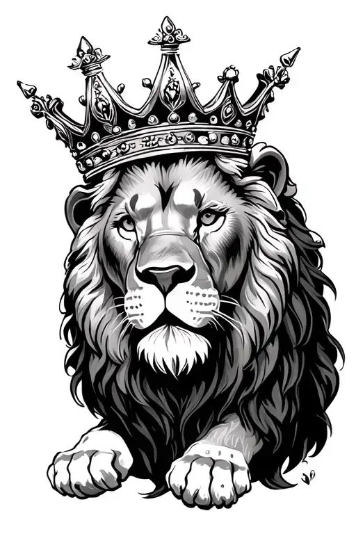 Lion Wearing A Crown