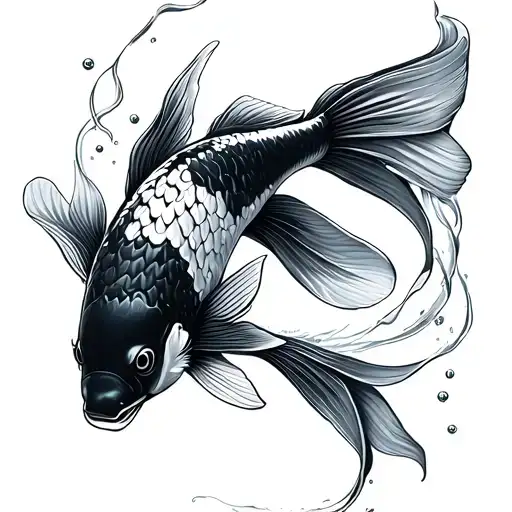 Koi Fish Swimming