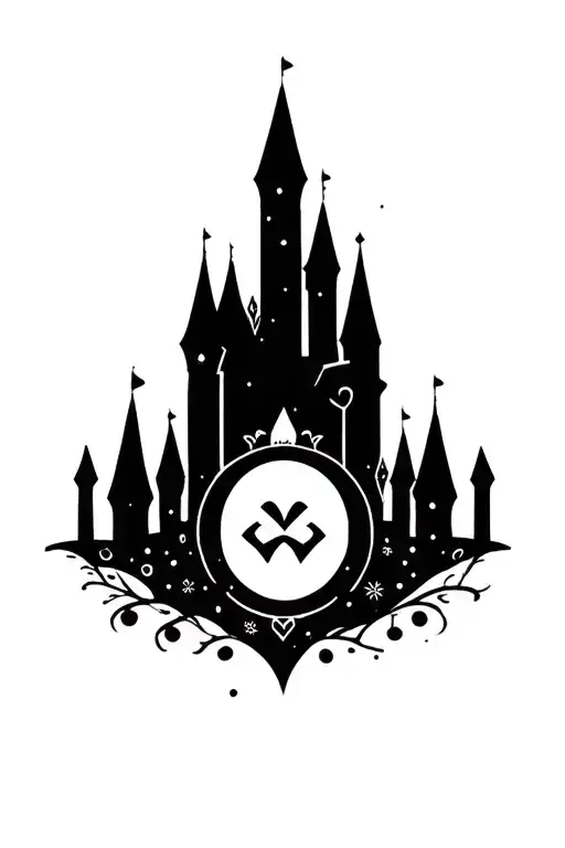 Disney Inspired Tattoo Featuring Iconic Symbols