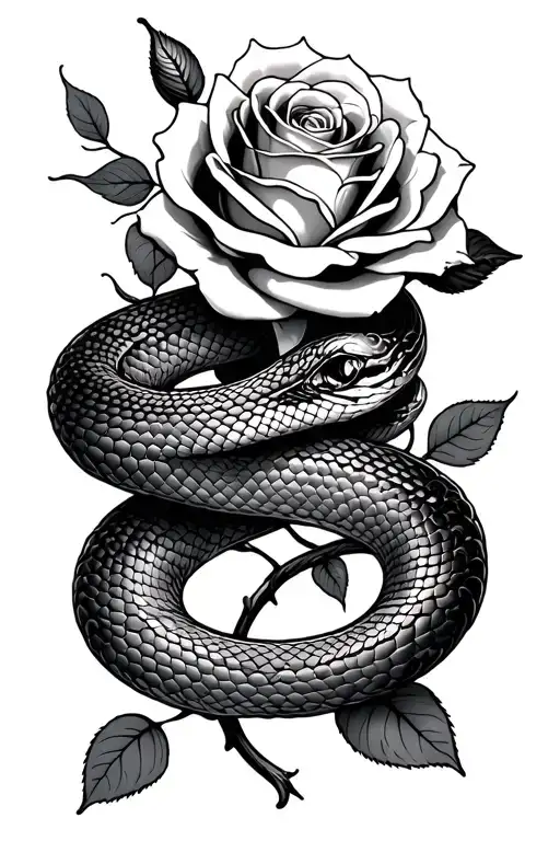 Rose And Snake Wrapped