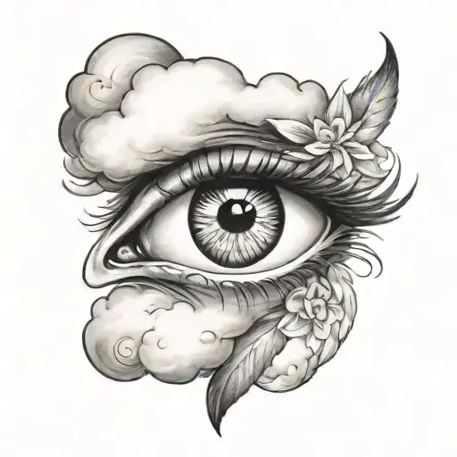 Cloud Eye Inside Symbolizing Freedom