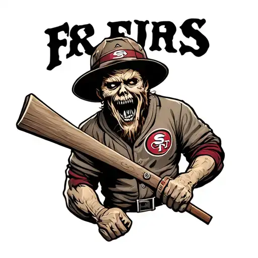 Scary Miner With 49Er Logo