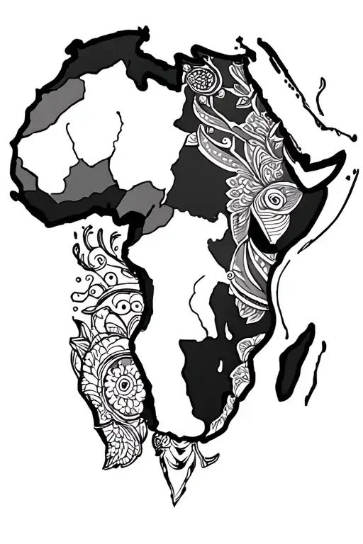 Africa Continent Outline