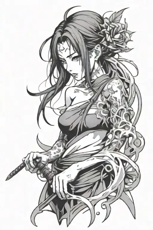 Dark Japanese Female Trauma Bloody Anime