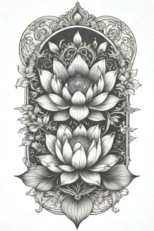 Lotus Flower Pond With Solar Eclipse