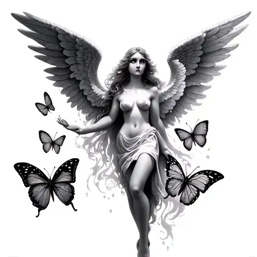 Angel And Butterflies