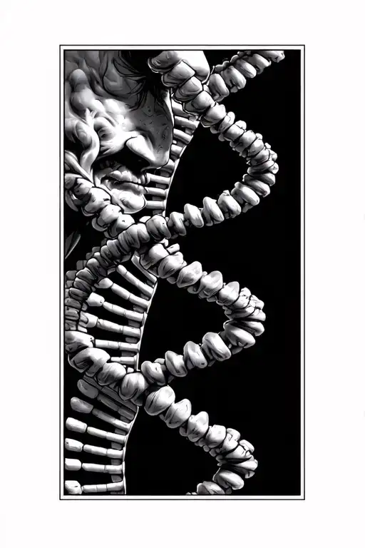 Dna Helix Man Looking