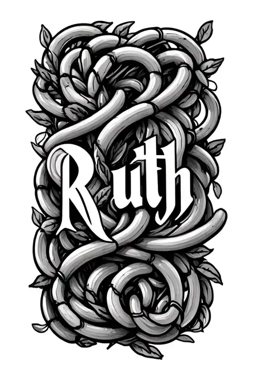 The Name Ruth Spelled With Licorice Candy Vines