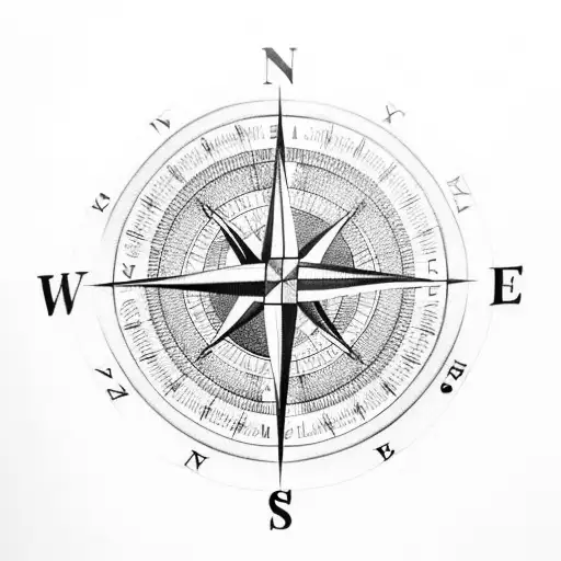 Compass Pointing To A Heart