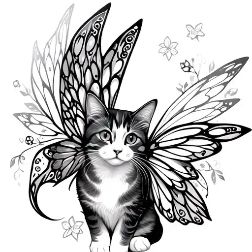 Cat And Fairy Wings
