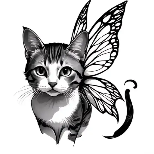 Cat And Fairy Wings