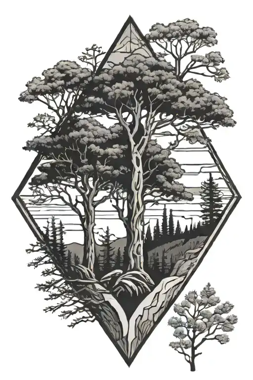 Black Hills Trees In A Diamond