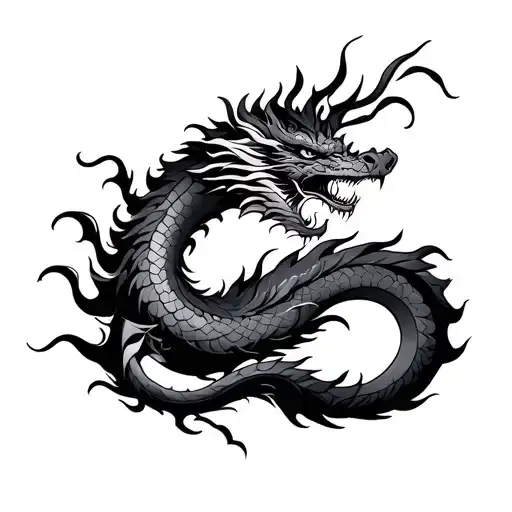 Oriental Fire Dragon Wrapped