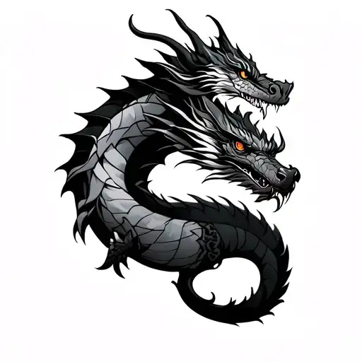 Dragon Wrapped Around Leg Tattoo Man